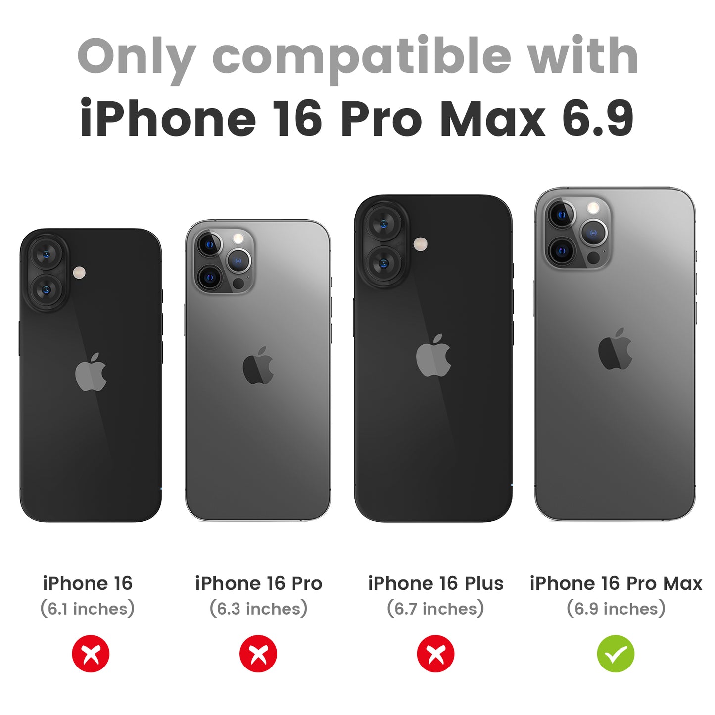 Chtoocy for iPhone 16 Pro Max Case, iPhone 16 ProMax Kickstand Case with Slide Camera Cover Built-in 360° Rotate Ring Stand Magnetic Shockproof Phone Cover Case for iPhone 16 Pro Max 6.9" 2024 - Black