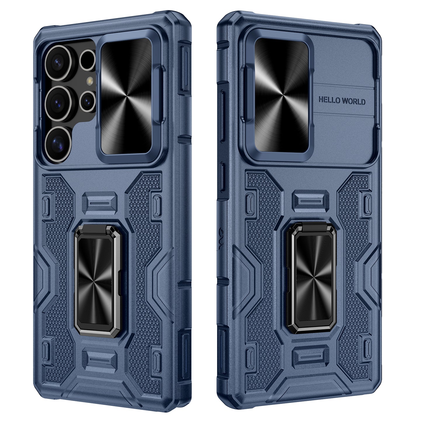 Chtoocy for Samsung Galaxy S25 Ultra Case with Slide Camera Cover & Kickstand, Compatible with Magnetic Car Mount Holder Hard Shell Heavy Duty Shockproof Phone Cover for Galaxy S25 Ultra 6.8" 2025-Blue