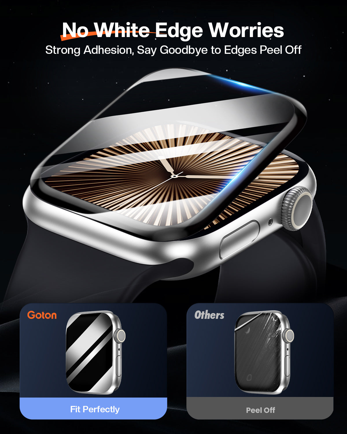 Chtoocy [2 Pack] Screen Protector for Apple Watch Series 10 42mm [Strong Absorption] [Easy Installation Kit] Anti-Scratch HD Clear Touch Sensitive Soft Film Full Coverage Accessories for iWatch